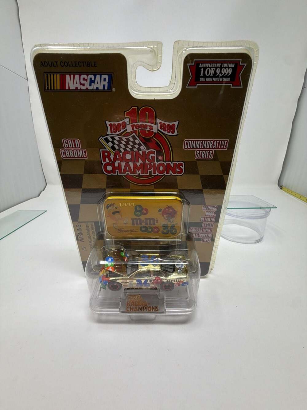 Racing Champions 1999 M&M's #36 Ernie Irvan 10th Anniversary Gold Chrome Diecast